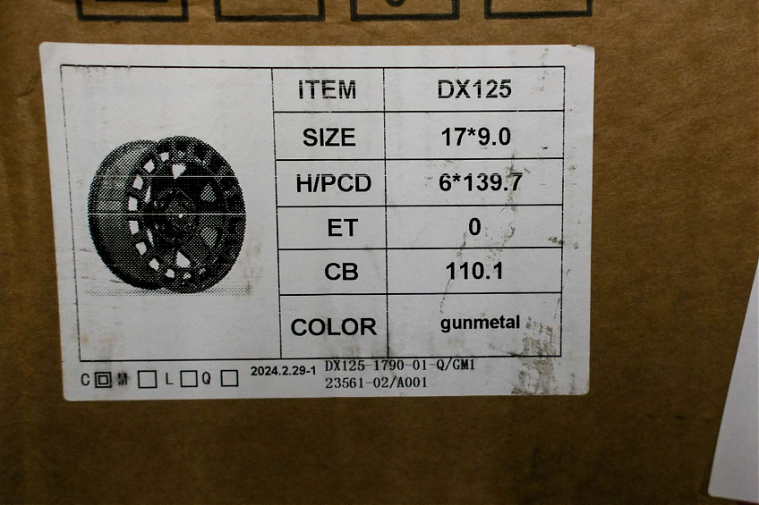 ДИСК АВТОМОБИЛЬНЫЙ АЛЮМИНИЕВЫЙ ЛИТОЙ FUEL YORK DX125 (Реплика) 17х9 ET-0 6X139.7 ЦО-110,1 Черный