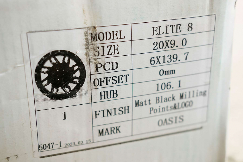 ДИСК АВТОМОБИЛЬНЫЙ АЛЮМИНИЕВЫЙ ЛИТОЙ OASIS ELITE 8 20х9 ET-0 6X139.7 ЦО-106.1