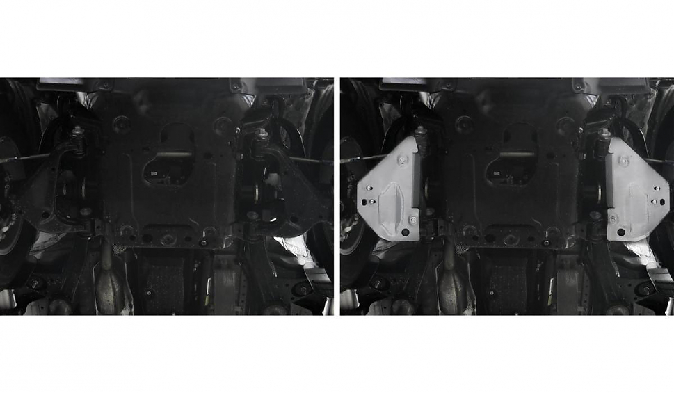 Защита алюминиевая Rival для передних рычагов Toyota Hilux VIII 4WD 2015-2020.