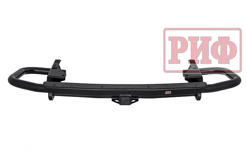 Бампер задний силовой/защита штатного бампера РИФ Toyota Land Cruiser 200 2007-2015 c квадратом под фаркоп