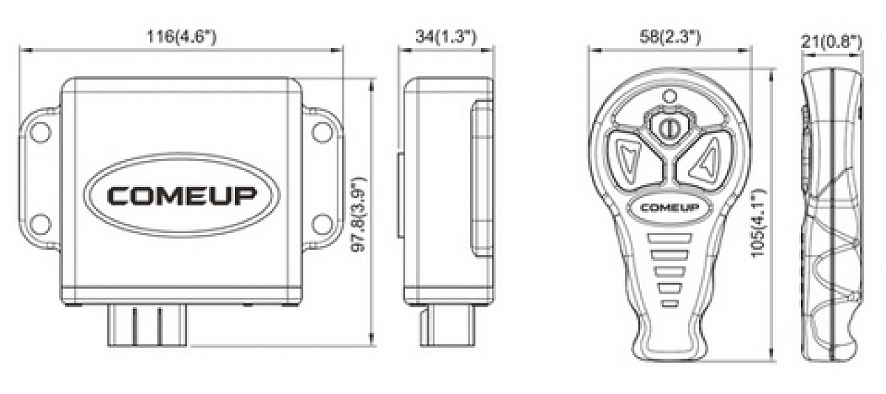 Пульт радиоуправления COMEUP RF-24E с держателем для Cub 2/2s/3/3s/4/4s