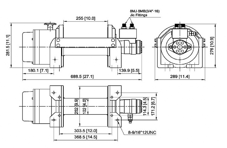 Лебедка гидравлическая индустриальная ComeUP Badger 18
