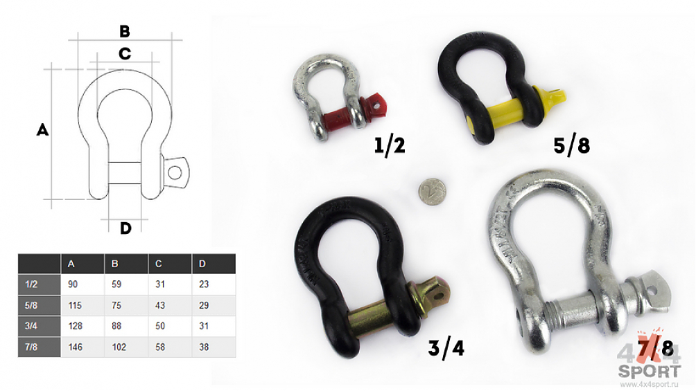 Комплект шаклов T-Plus 3.25т