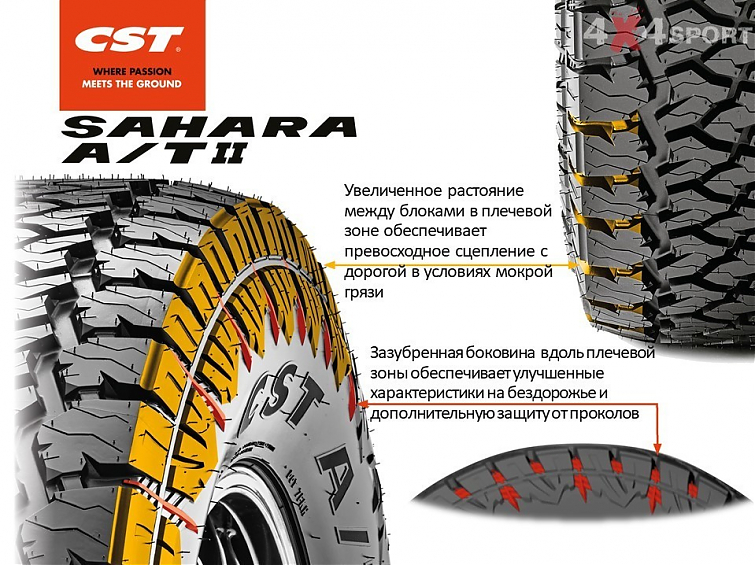 Шина всесезонная вседорожная CST Sahara AT2 235/70R16LT 104/101Q