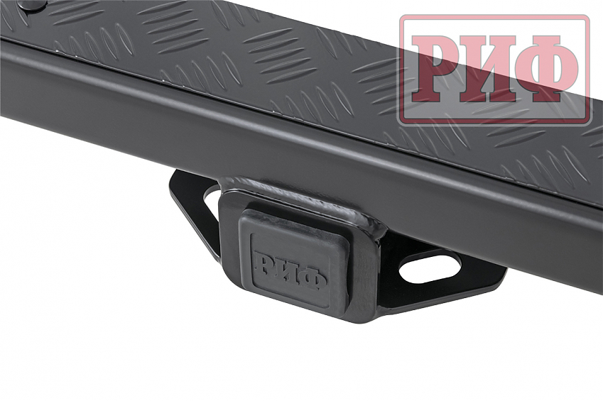 Бампер задний силовой/защита штатного бампера РИФ Toyota Land Cruiser 200 2007-2015 c квадратом под фаркоп