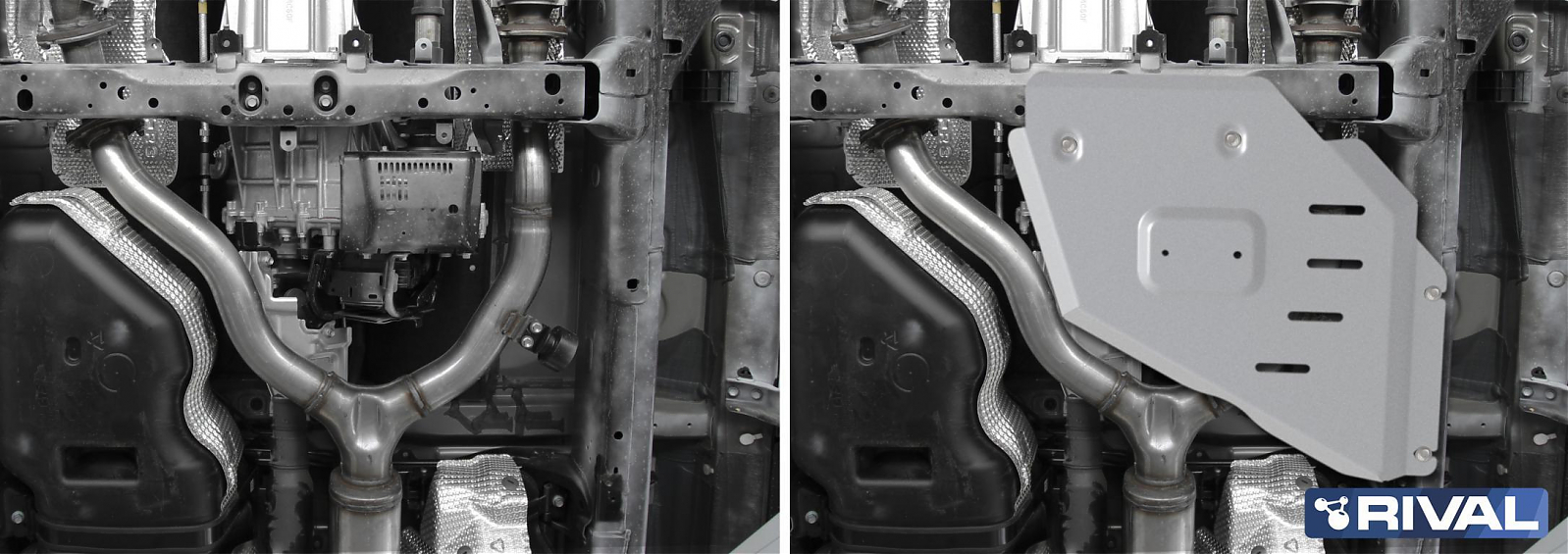 Защита РК алюминиевая силовая 6 мм Rival для Toyota Land Cruiser 300 2021+ 