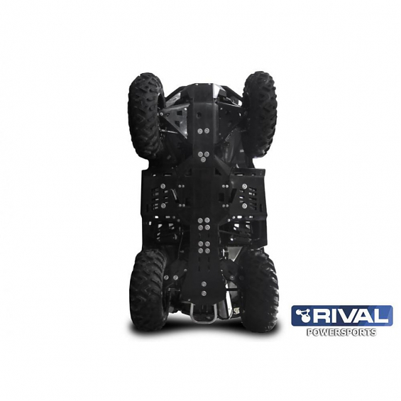 Комплект защит днища Rival для квадроцикла  BRP Outlander 1000, 850, 650, xmr G2 (2017-2018) ( Пластик ПНД 8 mm)