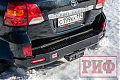 Бампер РИФ силовой задний Toyota Land Cruiser 200 2012-2015 с квадратом под фаркоп и фонарями