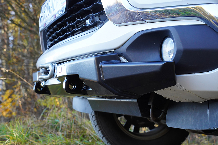 Бампер РИФ силовой передний Mitsubishi Pajero Sport 2015-2020 дизель под площадку для лебёдки RIFPS3-33003