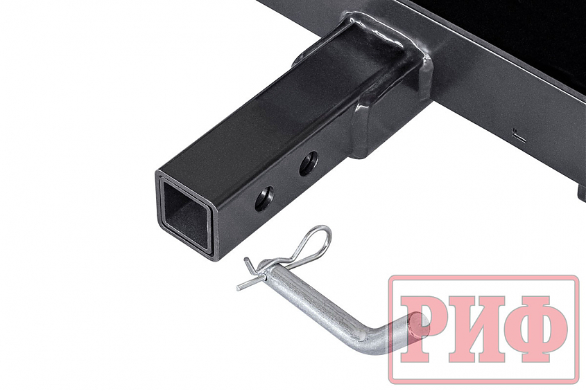 Лебёдка переносная РИФ 9500S c квадратом для фаркопа, стальной трос (облегченная) 