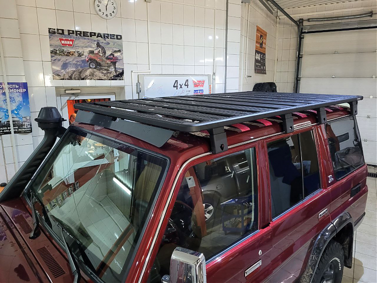 Багажник алюминиевый Rival (платформа с креплением) 2435x1430 для Toyota Land Cruiser 76 2007-