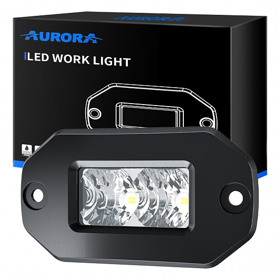 Фары рабочего света AURORA 76x38 мм 20W LED ALO-E-L-2-E7T