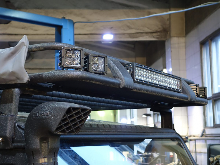 Светодиодные фары Rigid D-серия PRO (4 светодиода) - Ближний свет (пара) Подходят для бамперов Rival