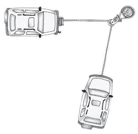 Блок усиления (полиспаст) RUNVA для стального троса 20000 lbs (9 тонн)