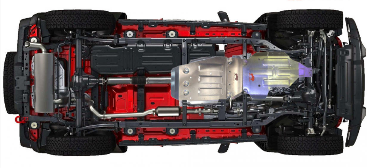 Комплект защиты днища Jeep Wrangler 2018-2023 2 литра бензин картер + акпп-рк 6-4 мм алюминий