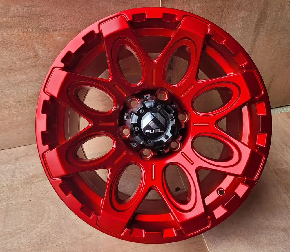 ДИСК АВТОМОБИЛЬНЫЙ АЛЮМИНИЕВЫЙ ЛИТОЙ FUEL MODEL (РЕПЛИКА) 17Х9 ET+10 6X139.7 ЦО-110,1 Красные