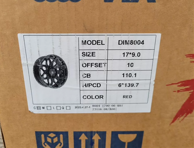 ДИСК АВТОМОБИЛЬНЫЙ АЛЮМИНИЕВЫЙ ЛИТОЙ FUEL MODEL (РЕПЛИКА) 17Х9 ET+10 6X139.7 ЦО-110,1 Красные