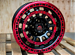 ДИСК АВТОМОБИЛЬНЫЙ АЛЮМИНИЕВЫЙ ЛИТОЙ Melanin Off Road Wheels 12173 r17x8.5 5x127,7 ET-12 ЦО 71.56 Черный + красный