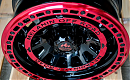ДИСК АВТОМОБИЛЬНЫЙ АЛЮМИНИЕВЫЙ ЛИТОЙ Melanin Off Road Wheels 12173 r17x8.5 5x127,7 ET-12 ЦО 71.56 Черный + красный