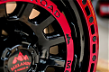ДИСК АВТОМОБИЛЬНЫЙ АЛЮМИНИЕВЫЙ ЛИТОЙ Melanin Off Road Wheels 12173 r17x8.5 5x127,7 ET-12 ЦО 71.56 Черный + красный