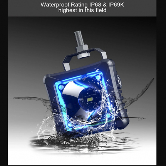 Светодиодная фара дополнительного света Aurora 6 диодов 30W +RGB ПОДСВЕТКА (Пара)