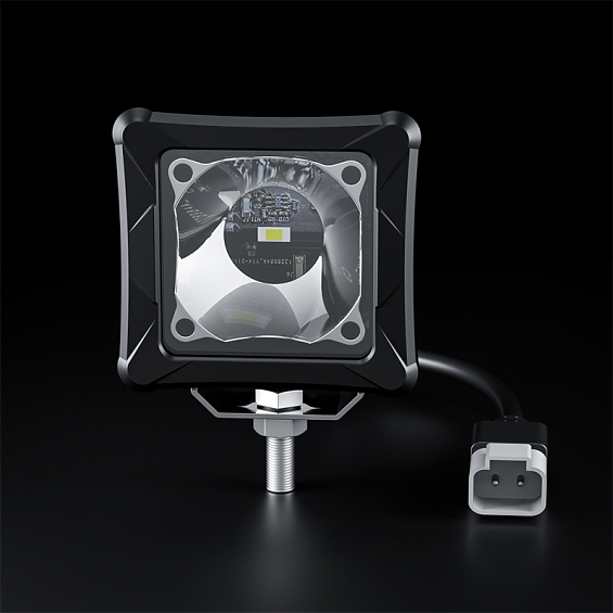 Светодиодная фара дополнительного света Aurora 6 диодов 30W +RGB ПОДСВЕТКА (Пара)