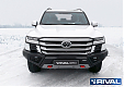 Бампер силовой передний Rival алюминиевый (черный) Toyota Land Cruiser 300 2021+