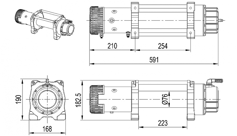 Лебедка электрическая скоростная Master Winch X8288 12в
