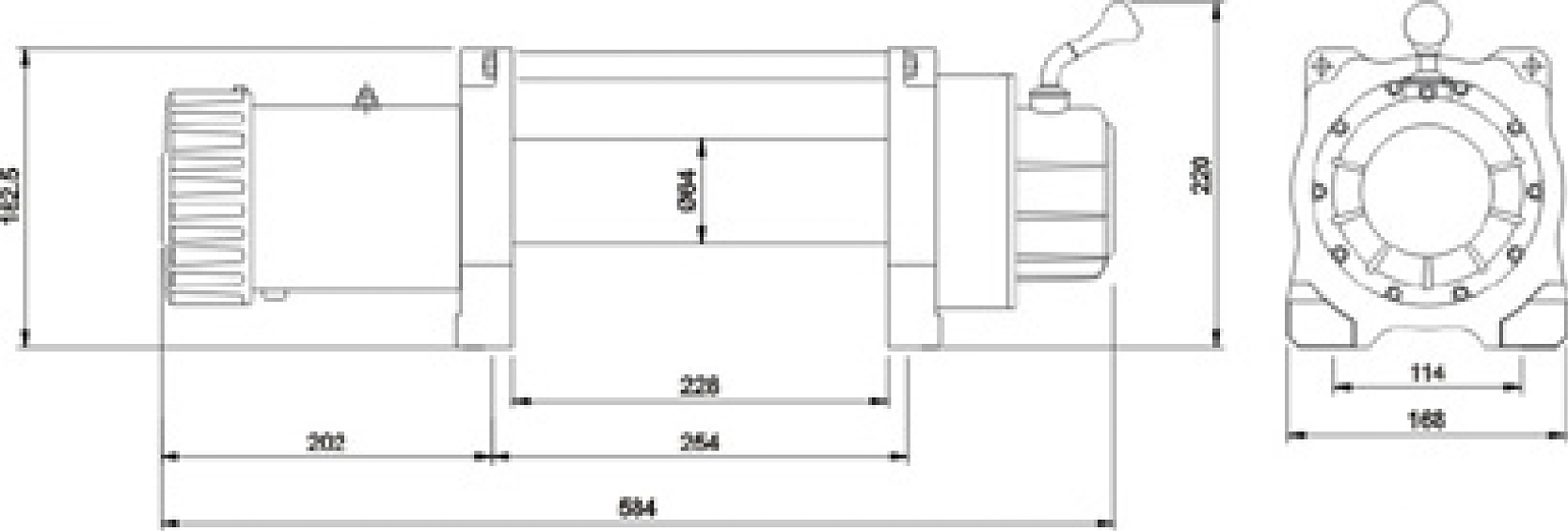 Лебедка электрическая индустриальная для эвакуаторов Master Winch X12500 24V