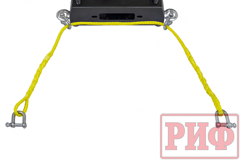 Лебёдка переносная РИФ 9500SR c площадкой на цепях и проводами (в сборе)