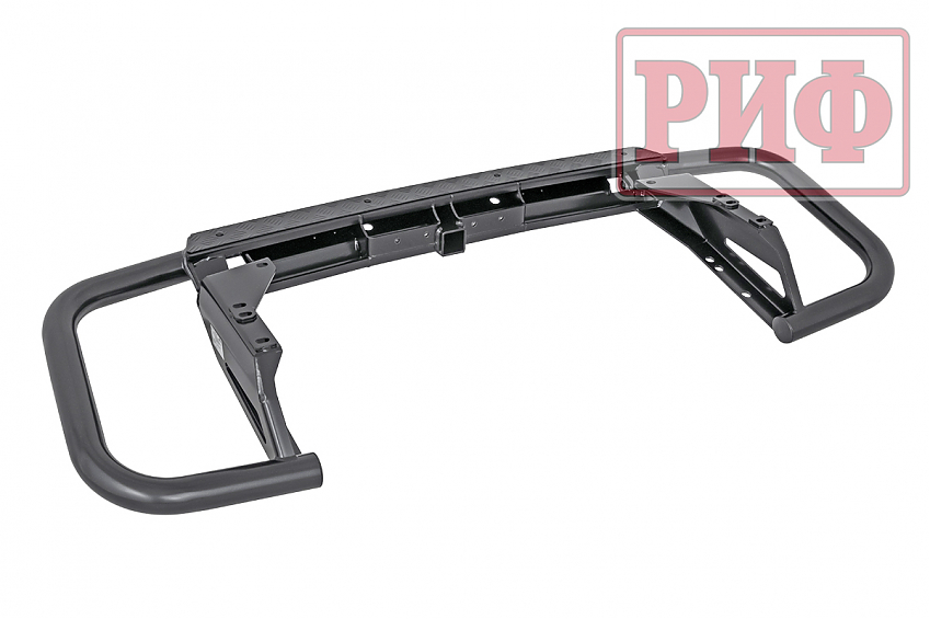 Бампер задний силовой/защита штатного бампера РИФ Toyota Land Cruiser 200 2007-2015 c квадратом под фаркоп