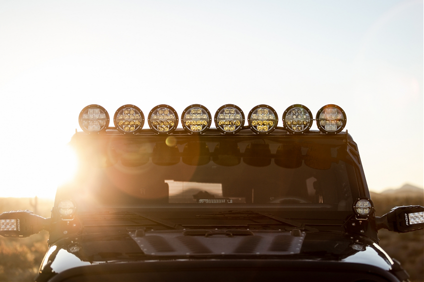 Светодиодные фары Rigid  360 Серия 6″ Дальний свет – Синяя Подсветка (Пара)