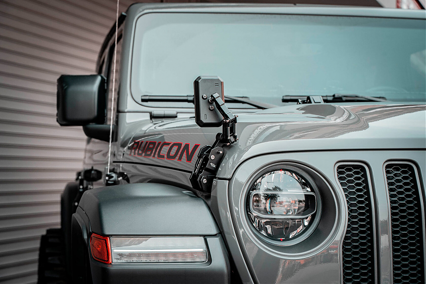 Замки капота с зеркалом FURY серии Awaken алюминиевые для Jeep Wrangler JL